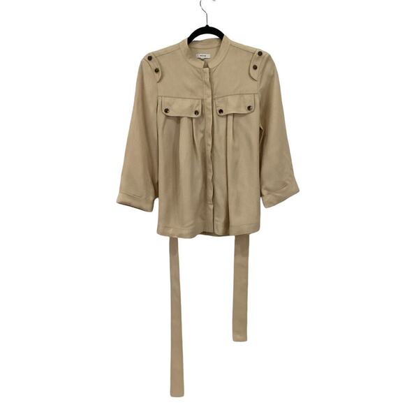 Reiss Oliva Belted Utility Jacket In Neutral Size 4 - Picture 2 of 15